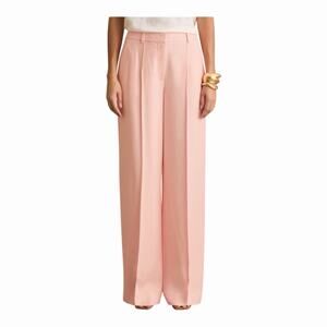 NWT $285 Reiss Pink Wide Leg Pants NEW Size 4 Magda Wide Leg Suit Trouser Pant